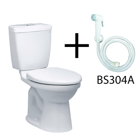 Bồn cầu 2 khối Caesar CDS1325 xả 2 nhấn nắp êm