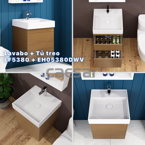 Bộ Lavabo tủ Caesar LF5380 + EH05380DWV