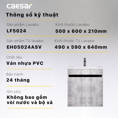 Bộ Lavabo tủ Caesar LF5024-EH05024ASV