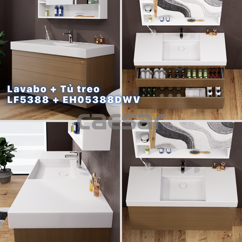 Bộ Lavabo tủ Caesar LF5388 + EH05388DWV