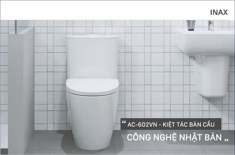Bồn cầu 2 khối INAX AC-602VN xả nhấn Aqua Ceramic (AC602VN)