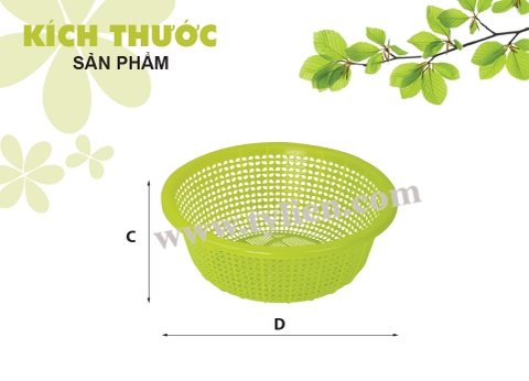 Rổ 345 (loại 2) nhựa Tý Liên No.0305