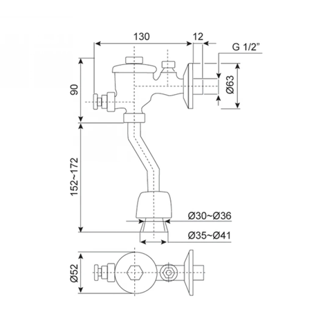 Xả tiểu American Standard WF-9802