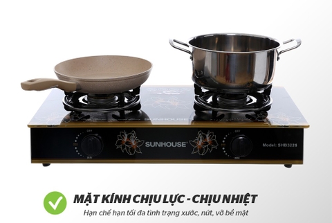 Bếp gas dương kính Sunhouse SHB3226