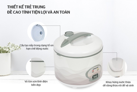 Nồi cơm điện 1.8L Sunhouse SHD8602