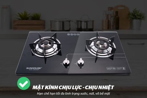 Bếp gas âm kính Sunhouse SHB5546MT