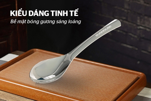 Bộ 2 Thìa muỗng canh165 inox Sunhouse KS-S2PO165I