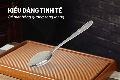 Bộ 2 Thìa muỗng cafe 130 inox Sunhouse KS-S2PO130I