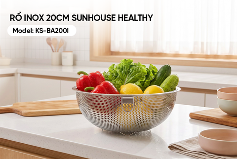 Rổ inox 20cm Sunhouse Healthy KS-BA200I