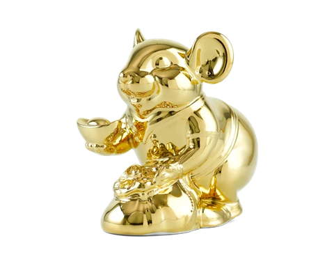 Chuột Phú 20 cm - Trang trí dát vàng 24K