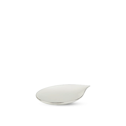 Dĩa giọt nước sứ Minh Long 23.5 x 15.7 cm - Ngọc Biển IFP - Chỉ Bạch Kim