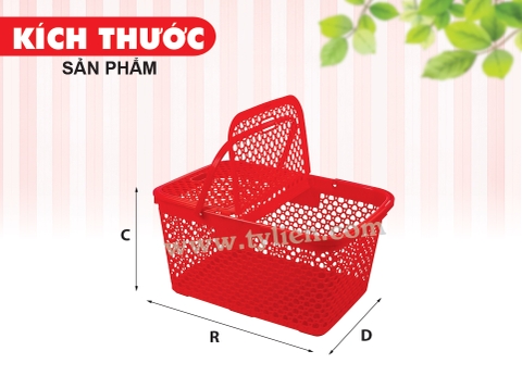 Giỏ Đan Lớn (Có Nắp) nhựa Tý Liên No.0606