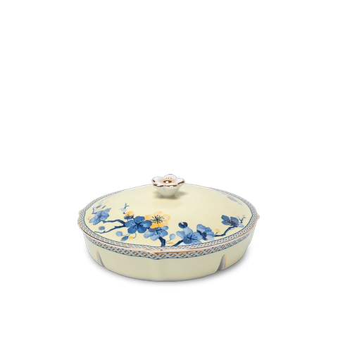 Khay mứt 5 ngăn - Misc Assortment - Hoa Mai Phú Quý (Viền vàng)