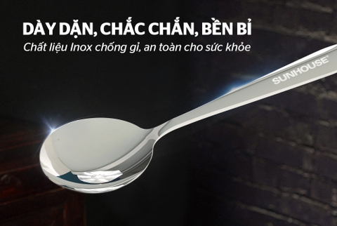 Bộ 2 thìa muỗng đa năng 175 inox  Sunhouse KS-S2PO175I