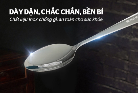Bộ 2 Thìa muỗng cơm185 inox Sunhouse KS-S2PO185I