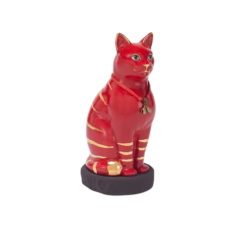 [GT] Mèo Đại Cát Trang trí vàng (23.9 cm) - Màu Đỏ