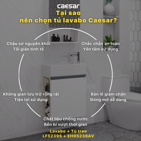 Bộ Lavabo tủ Caesar LF5239S + EH05239AV