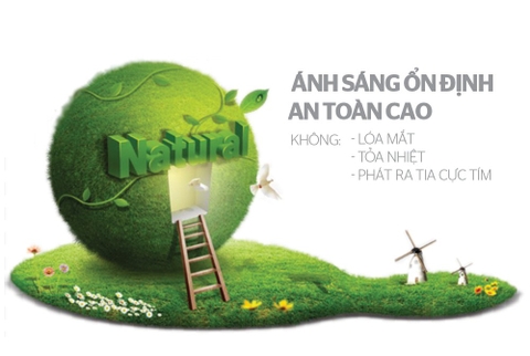 Đèn pin tay cầm Sunhouse SHE-4051 cỡ nhỏ, trắng xanh lá