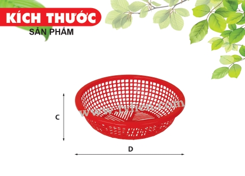 Rổ Cải 350 (loại 2) nhựa Tý Liên No.0315
