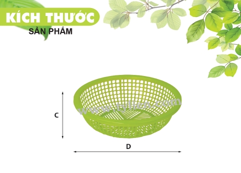 Rổ Cải 280 (loại 2) nhựa Tý Liên No.0313