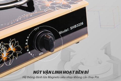 Bếp gas dương kính Sunhouse SHB3226