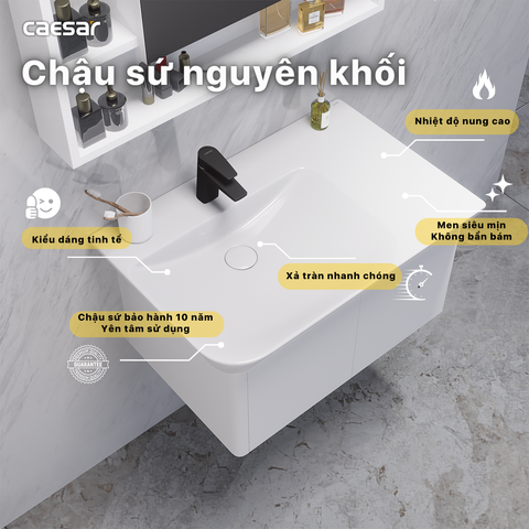 Bộ Lavabo tủ Caesar LF5372 + EH05372AV