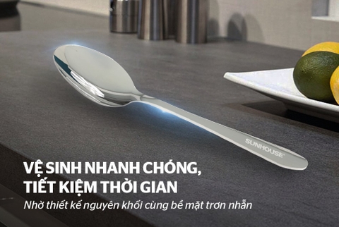 Bộ 2 Thìa muỗng cafe 130 inox Sunhouse KS-S2PO130I
