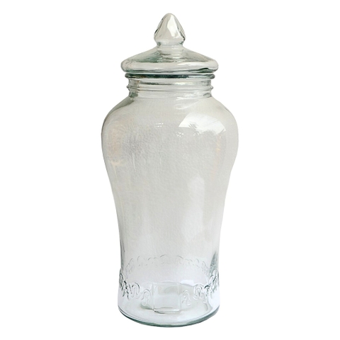 Bình thủy tinh ngâm rượu 10 lít chân mây có vòi- 10l
