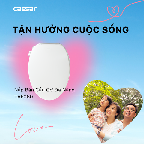 Bồn cầu 1 khối Caesar CD1374 nắp rửa cơ TAF060