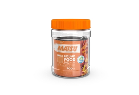 Hũ Thực Phẩm nhựa Duy Tân Matsu Tròn 700ml No.F926