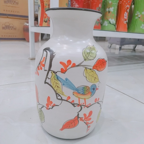 Lọ hoa gốm Bát Tràng vẽ cảnh LH2.8