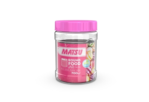 Hũ Thực Phẩm nhựa Duy Tân Matsu Tròn 700ml No.F926