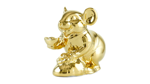 Chuột Phú 8 cm - Trang trí dát vàng 24K