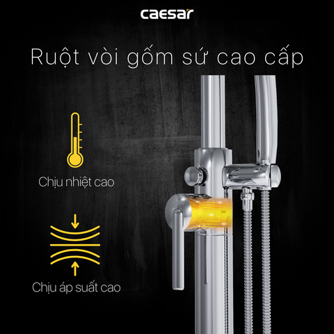 Vòi sen gắn bồn tắm Caesar AS489C nóng lạnh