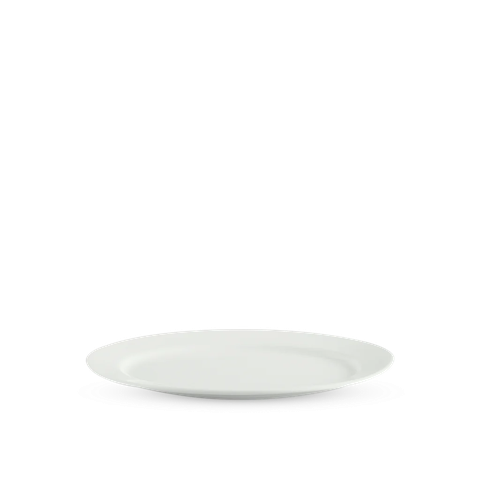 Dĩa oval sứ Minh Long 42 cm - Jasmine Lys - Trắng Ngà