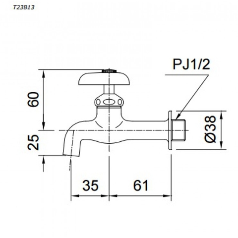 Vòi gắn tường TOTO T23B13