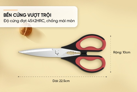 Kéo cắt đa năng 225 thép không gỉ Sunhouse KS-SC225