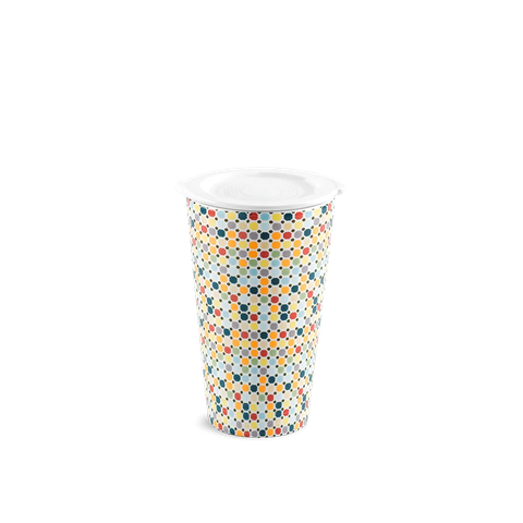 Ly sứ dưỡng sinh sứ Minh Long 0.48 L (K1) + nắp - Dưỡng Sinh - Mosaic (LTD)
