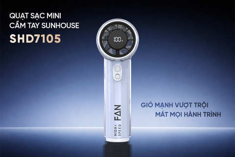 Quạt sạc mini cầm tay Sunhouse SHD7105