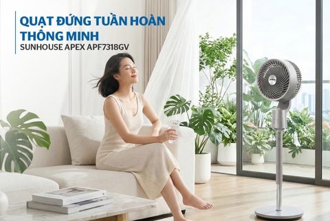 Quạt đứng tuần hoàn thông minh Sunhouse Apex APF7318GV