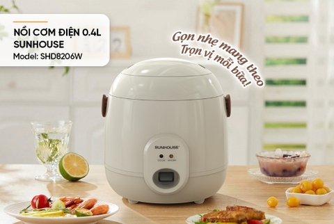 Nồi cơm điện 0.4L Sunhouse SHD8206W