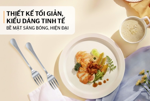 Bộ 2 nĩa dĩa ăn Inox Sunhouse Healthy KS-S2FO200I