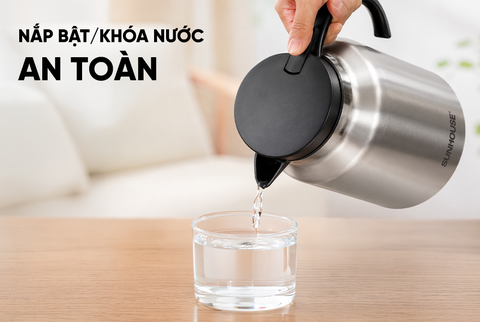Ấm giữ nhiệt inox 1.0 L Sunhouse Healthy KS-TH1000I