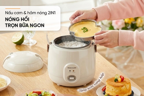 Nồi cơm điện 0.4L Sunhouse SHD8206W