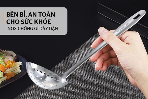 Muôi vá thủng Inox Sunhouse Healthy KS-SL220I