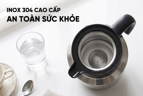 Ấm giữ nhiệt inox 1.0 L Sunhouse Healthy KS-TH1000I