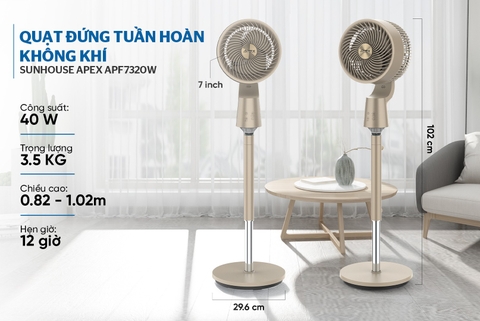 Quạt đứng tuần hoàn không khí Sunhouse Apex APF7320GY