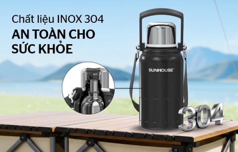 Bình giữ nhiệt PowerJug 850 ml Sunhouse KS-TU850PB