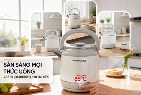 Ấm siêu tốc Inox giữ nhiệt 2.5L Sunhouse SHD1392