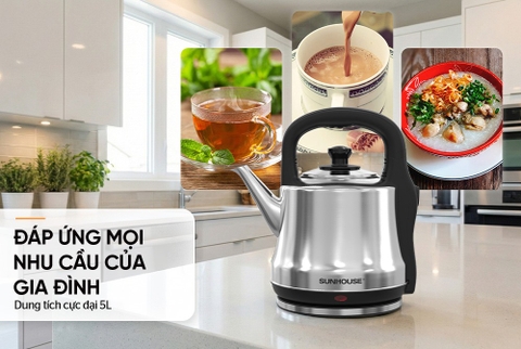 Ấm siêu tốc Inox 5L Sunhouse SHD1403